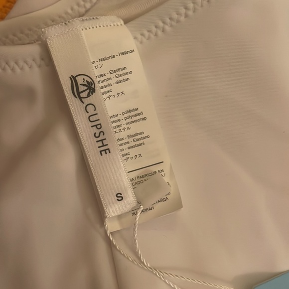 CUPSHE Women's One Piece Swimsuit Wrap Color Block Tie Side Bathing Suit (S) - Picture 4 of 4